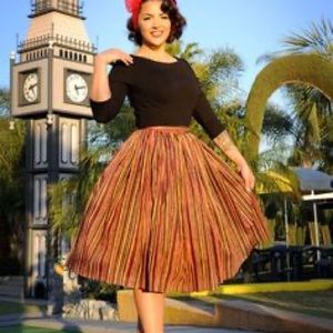 Laura Byrnes warm cabana stripe jenny skirt